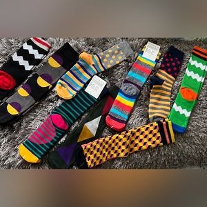 9x pair-Mens crew novelty socks